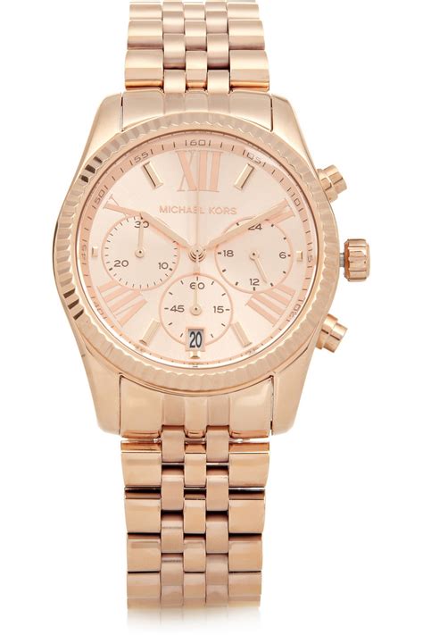 michael kors women lexington rose gold tone watch|rose gold tone watch.